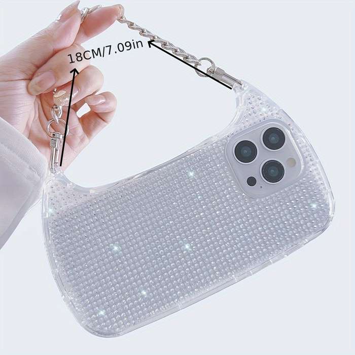 1Pc Light Purple For iPhone 15 Pro Max Ultra Luxurious Diamond Phone Case