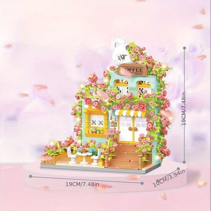 Building Toy Architectural Model Toy Set Model Romantic Coffee House