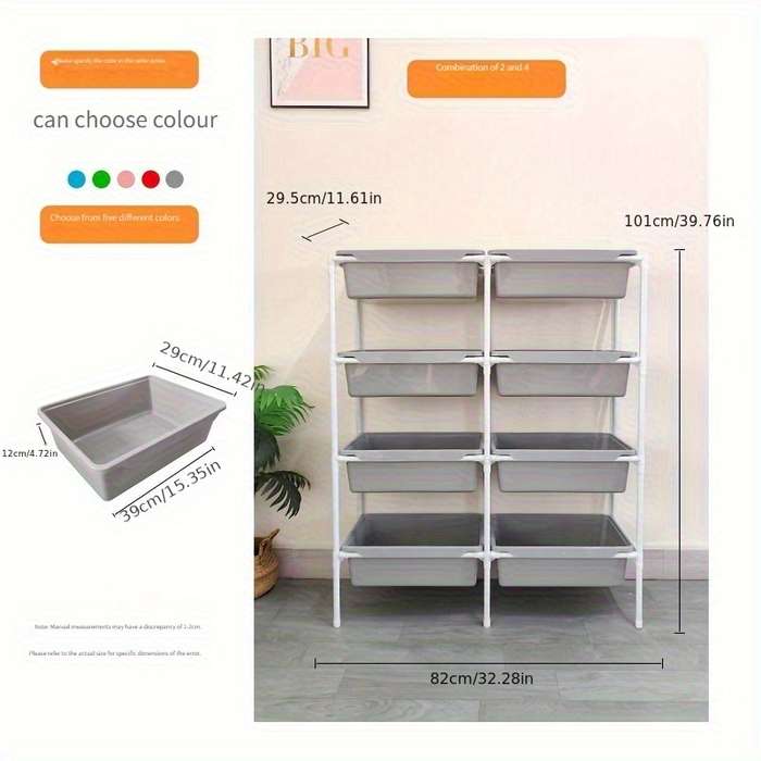 Storage And Organizationcolor Blue Size 2 Rows  3 Layers  6 Large Boxes