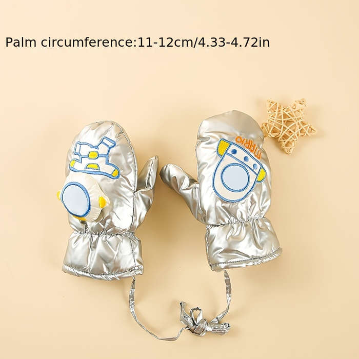 Winter Gloves Color Silvery