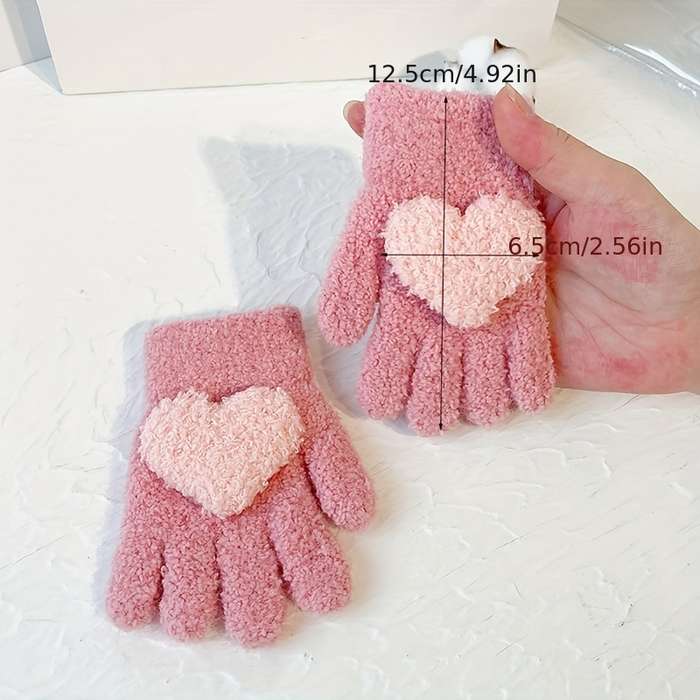 Winter Gloves Color Light Pink