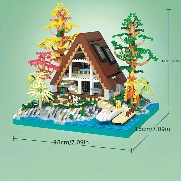 Building Toy Architectural Model Toy Set Style Wooden House