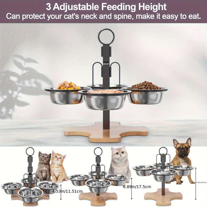 Pet Supplies Style Four Sided Lifting Pet Bowl