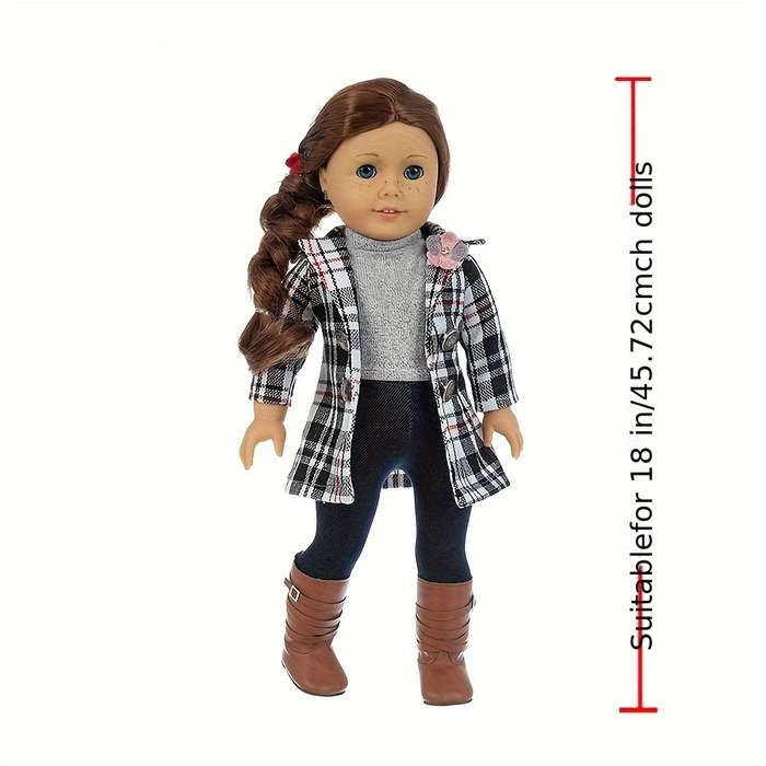 Toy Dolls Style Q18 751 black and white checkered coat