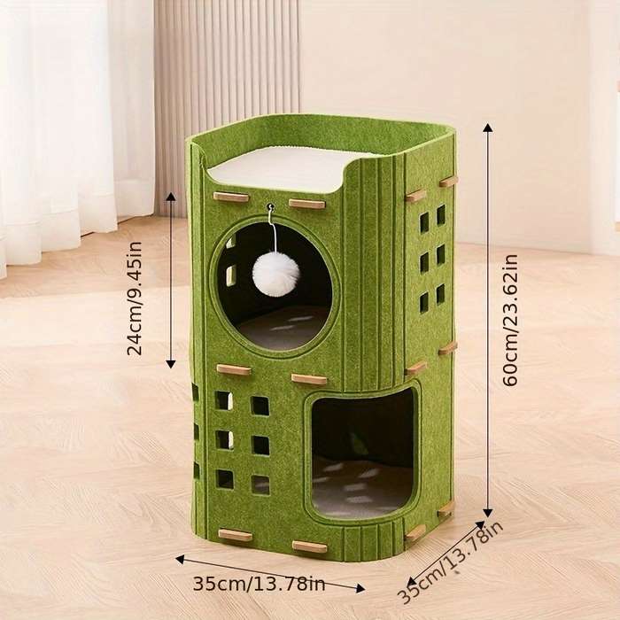 Pet supplies color Green Model Multi    hole 3    layer Cat Climbing Frame