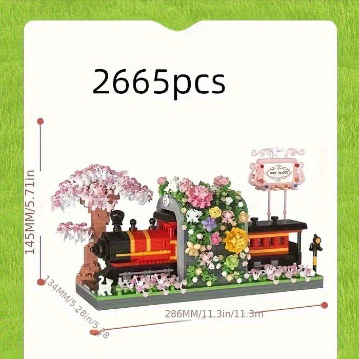 Building Toy Architectural Model Toy Set Model Sakura Train 2665Pcs