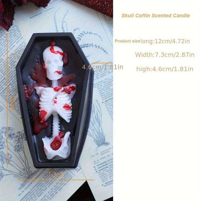 Halloween Decorations Color Skull Coffin