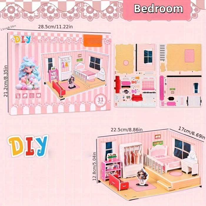 Building Toy Architectural Model Toy Set Items 3Pcs Set