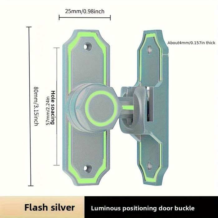 Lock Color Glow In The Dark Silvery  Includes Adhesive Free Nails