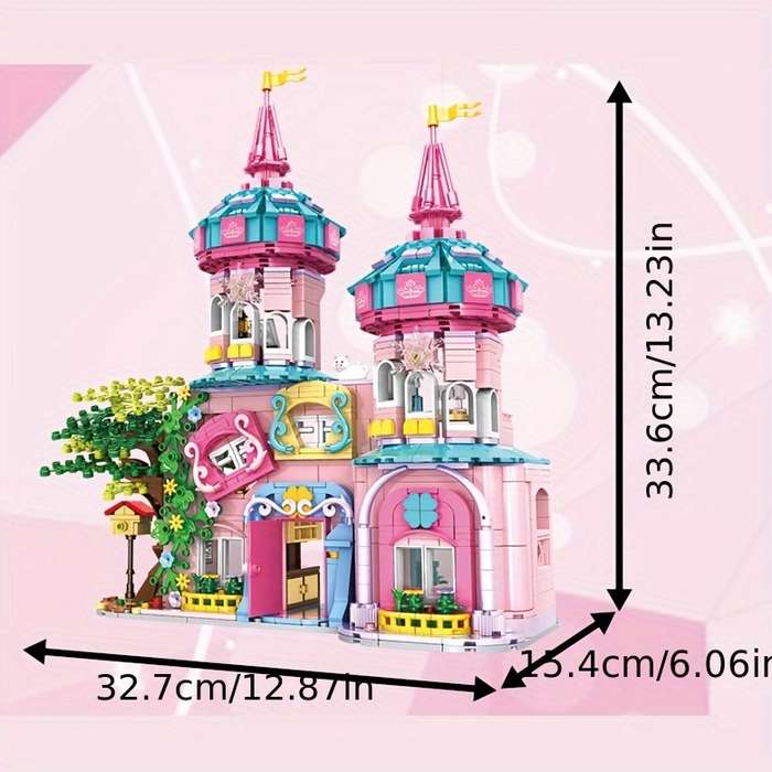 Building Toy Architectural Model Toy Set Color Magic Castle  1546 Pcs
