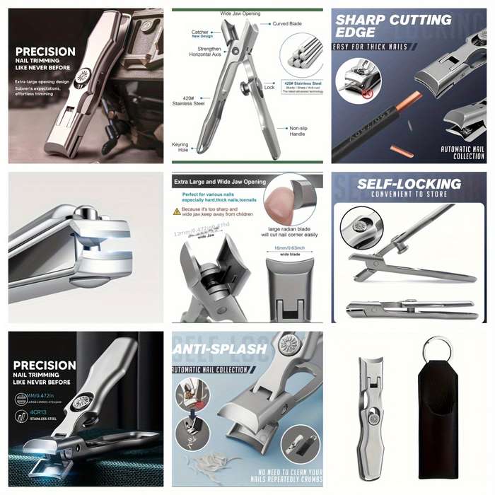 1 Piece Of Stainless Steel Wide-Mouth Nail Clippers
