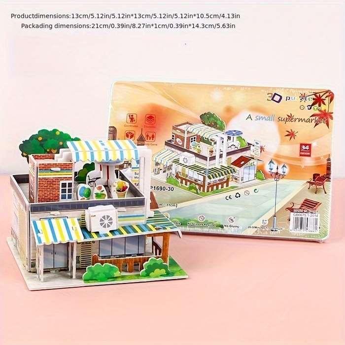 Building Toy Architectural Model Toy Set Style 4Pcs Set  Style B