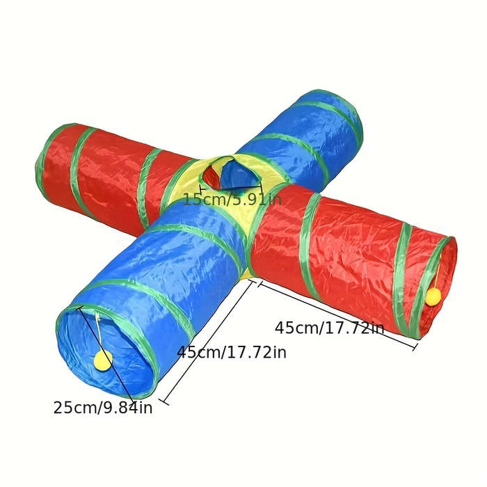 Pet Supplies Model Colorful Four  Way Tunnel