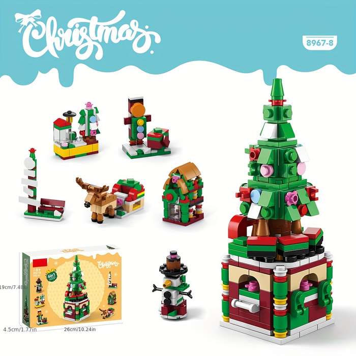 Building Toy Architectural Model Toy Set Items Christmas Music Box 332Pcs