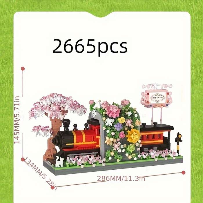 Building Toy Architectural Model Toy Set Model Sakura Train 2665Pcs