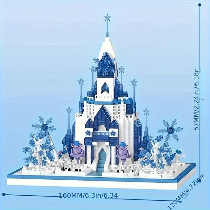 Building Toy Architectural Model Toy Set Model Ice And Snow Princess Castle   1191 Pieces