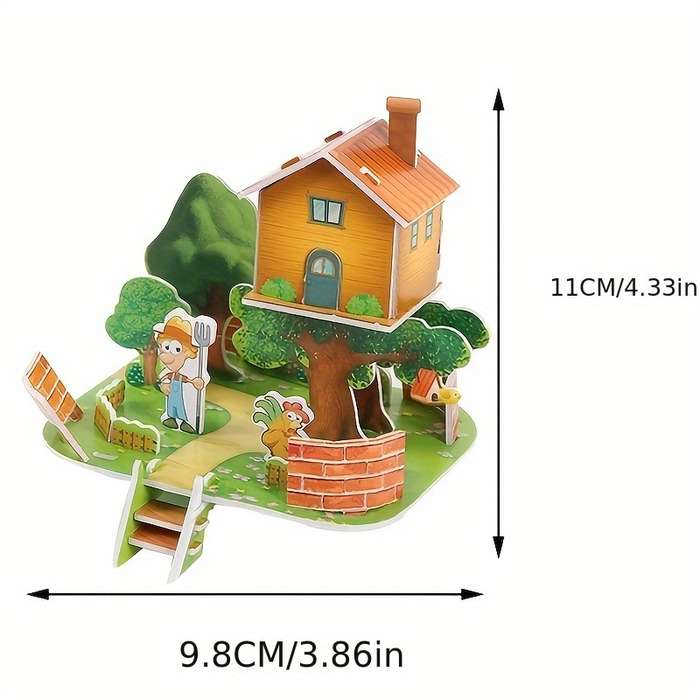 Building Toy Architectural Model Toy Set Model Eight Random Styles.