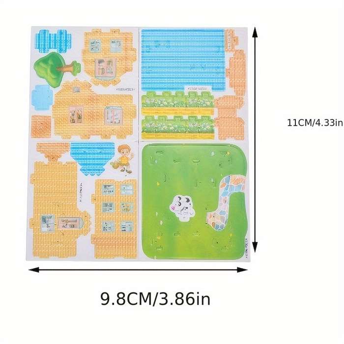 Building Toy Architectural Model Toy Set Model Eight Random Styles.