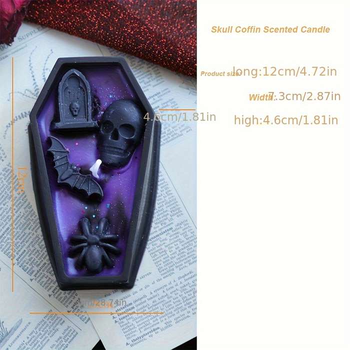 Halloween Decorations Color Skull Coffin