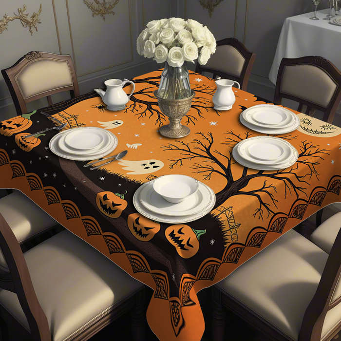 Halloween tablecloth decoration size 180cm x 180cm