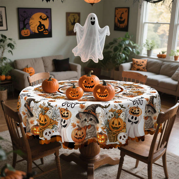 Halloween tablecloth decoration size Rectangle 60x86inch or 152x220cm