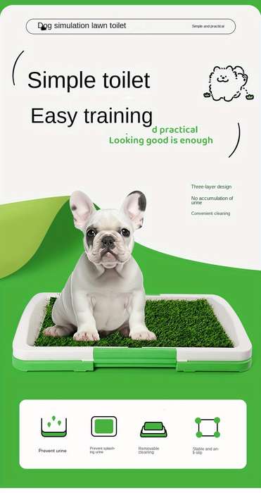Pet supplies color Artificial lawn  three    layer pet toilet