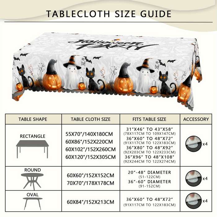 Halloween tablecloth decoration size Round 152.4152.4cm