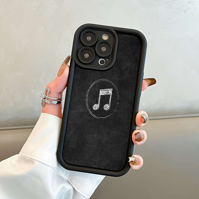 1Pc Mixed Color For iPhone 13 Graffiti Musical Note Phone Case