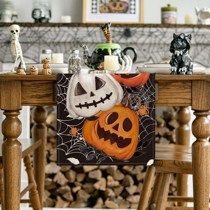 Halloween tablecloth decoration color Black Model 33 x 120cm