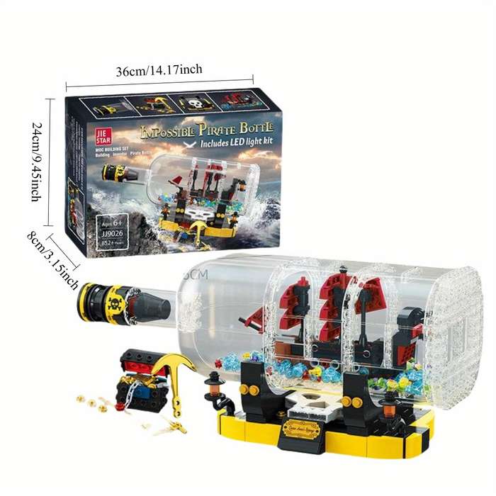 3D Jigsaw Puzzle Model Ship Color Pirate Container  852 Pcs