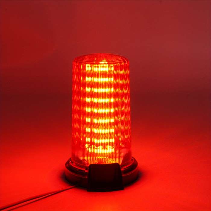 1pc Red Magnetic Beacon Light 12V-24V Flashing Emergency Light for Cars and Trucks 5