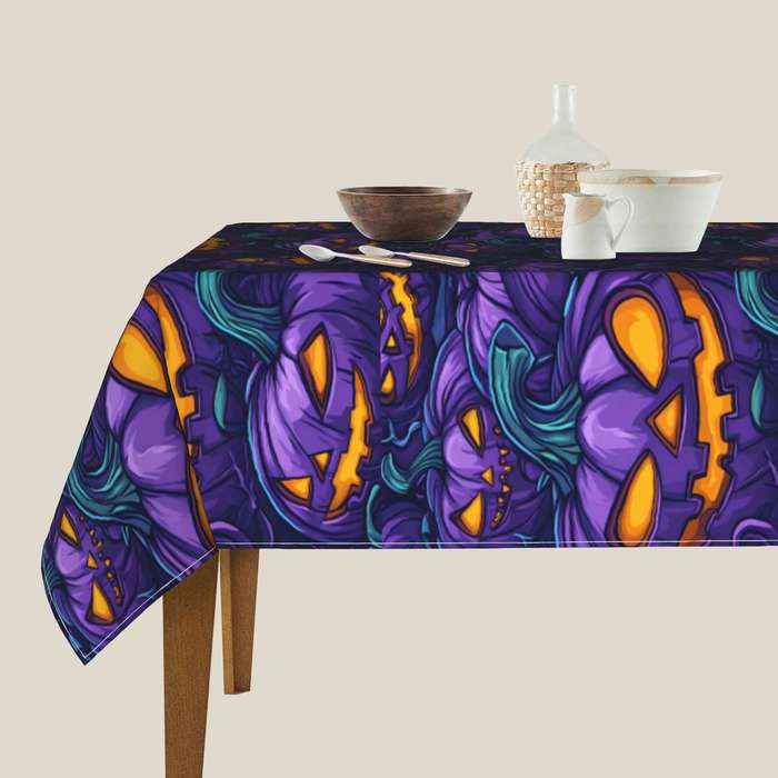 Halloween tablecloth decoration color Multicolored size 152.4cmx152.4cm