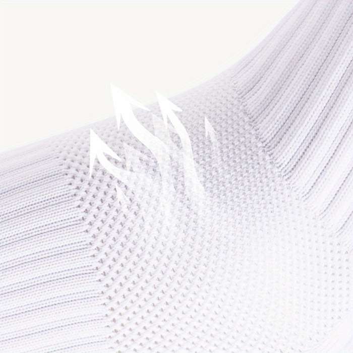2 Pairs Of White One Size High Elastic Socks