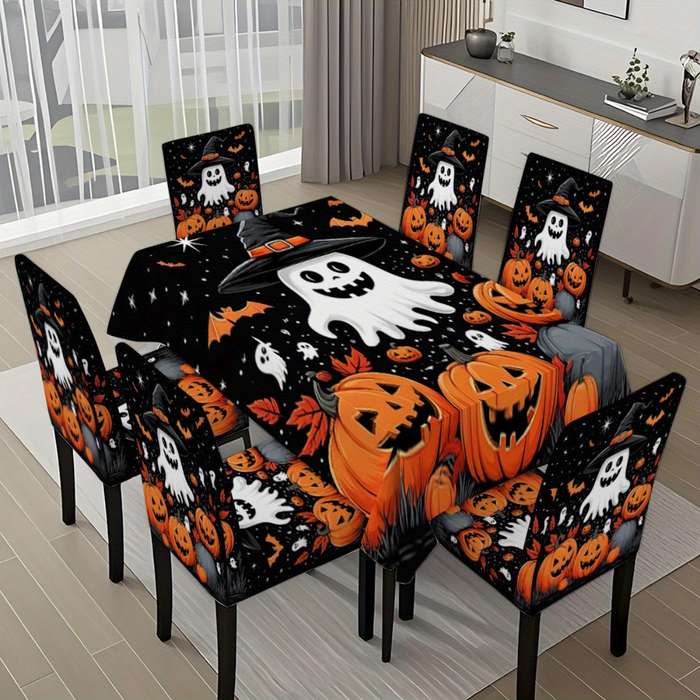 Halloween tablecloth decoration size 5pcs 1 or table cover add 4 or chair cover