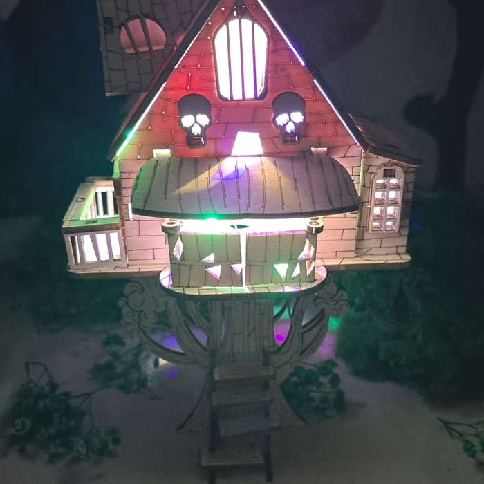 Building Toy Architectural Model Toy Set Color Jianmu  Horror Tree House