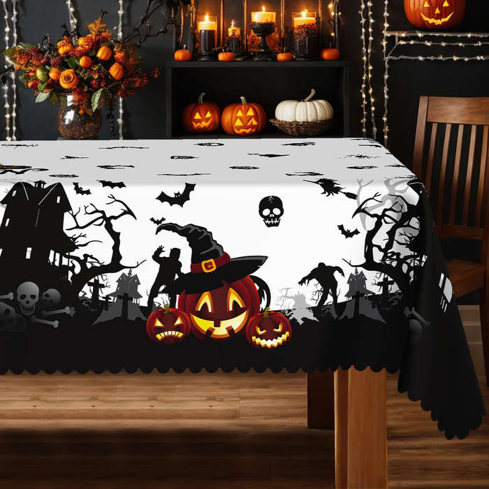 Halloween tablecloth decoration size 60x102in or 152x260cm Rectangle