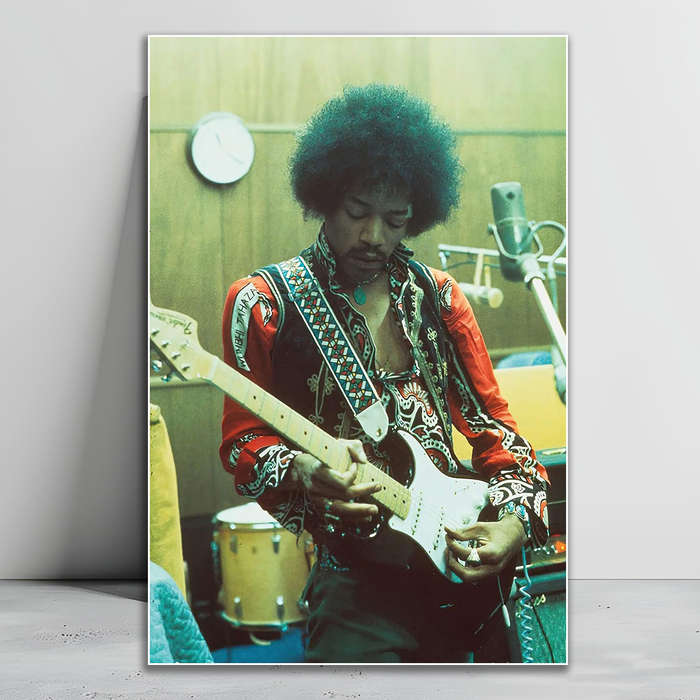 1pc  20x30cm Jimi Hendrix Studio Poster Unframed Vintage Music Wall Art High-Quality Matte Ca