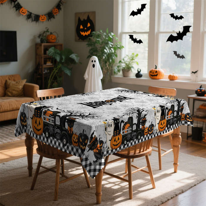 Halloween tablecloth decoration size Rectangle 60x86inch or 152x220cm