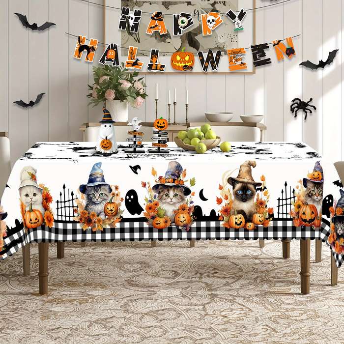 Halloween tablecloth decoration size Square 60x60in or 150x150cm