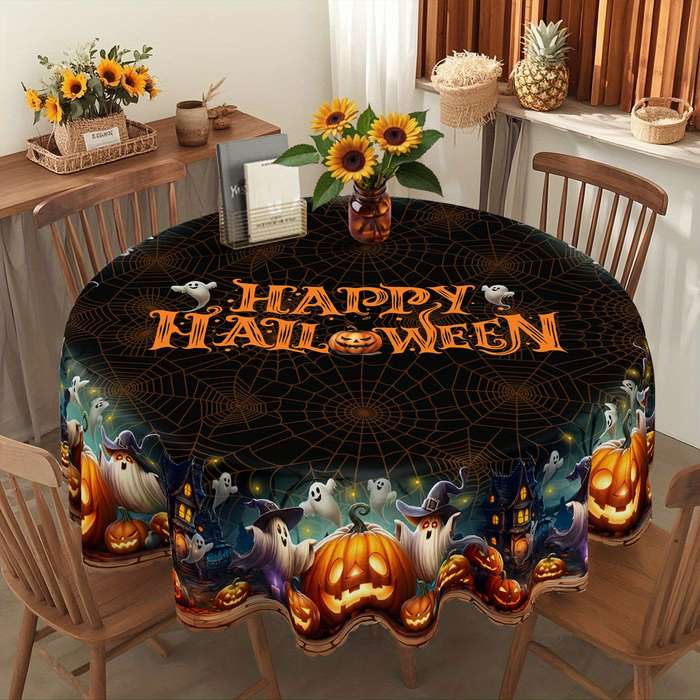 Halloween tablecloth decoration size Round 152.4x152.4cm