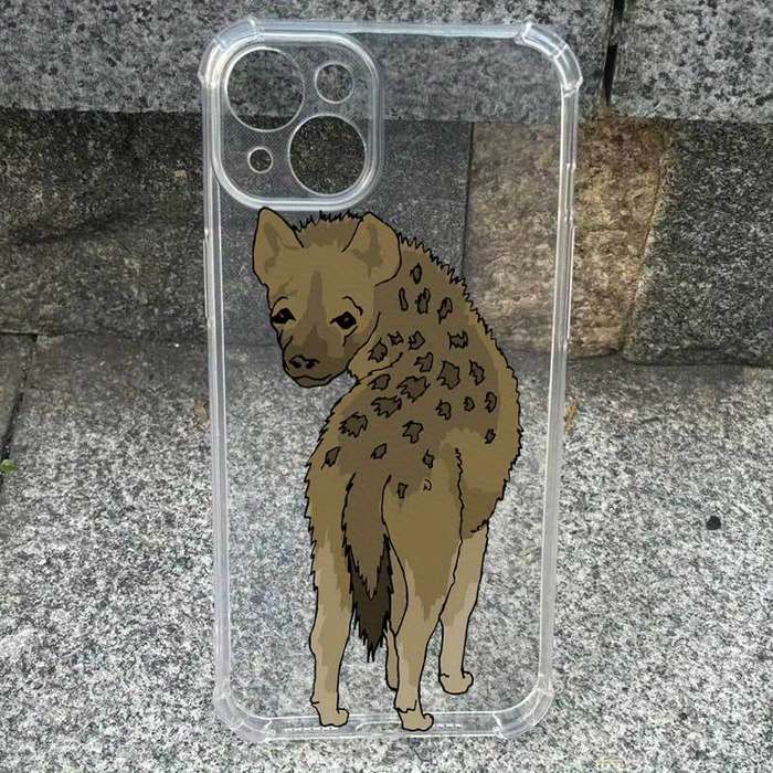 1Pc Transparent For iPhone 7 Plus 8 Plus African Wild Dog Pattern Phone Case