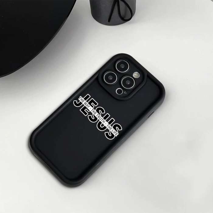 1Pc Black For iPhone XS Max Jesus Design Phone Case