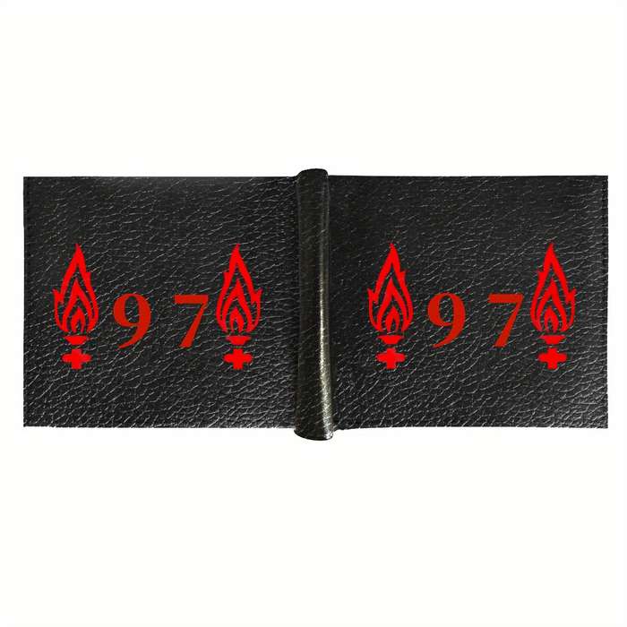 1pc Liverpool 97 Faux Leather Simple Style Wallet Multifunctional Short Bifold Coin Purse with