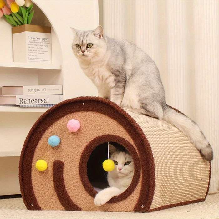 Pet Supplies Color Cake Roll Cat Bed Size One  Size