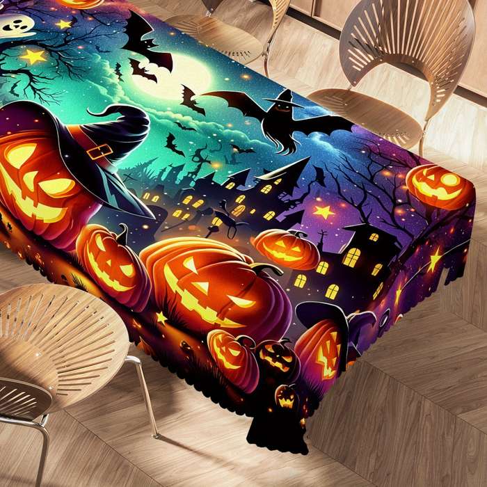 Halloween tablecloth decoration size Square 60x60in or 150x150cm