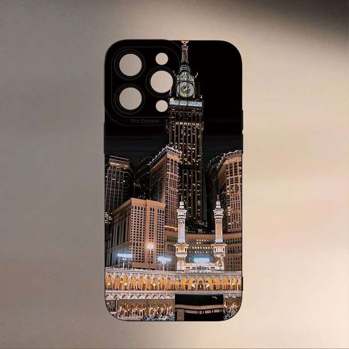 1Pc Black For iPhone 14 Plus Holy City of Mecca Phone Case