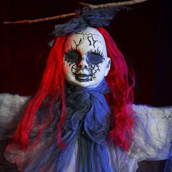 Halloween Decorations Model Red Haired Ghost Doll