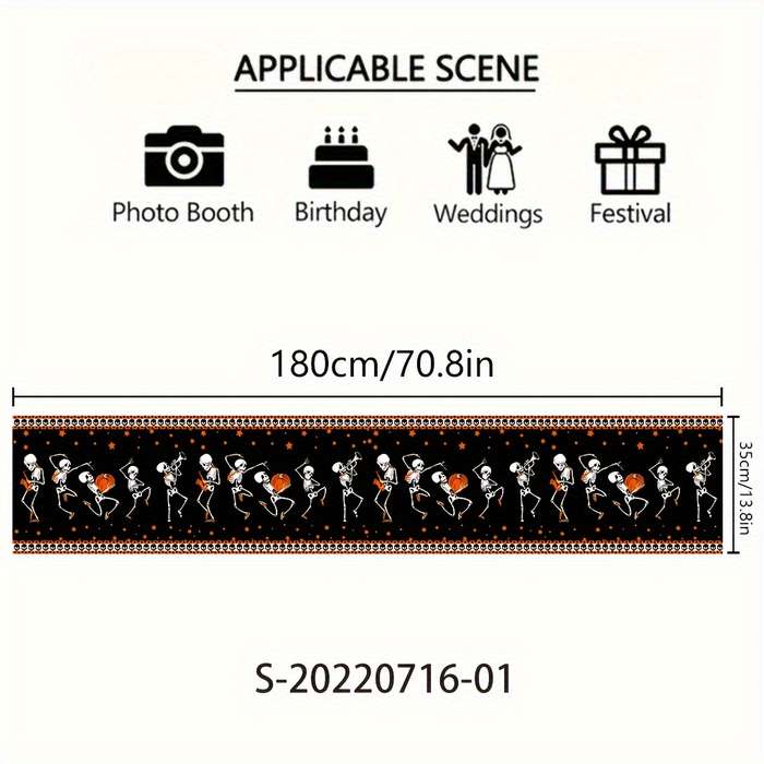 Halloween tablecloth decoration size 180cm x 35cm or 70.8in x 13.8in material Polyester