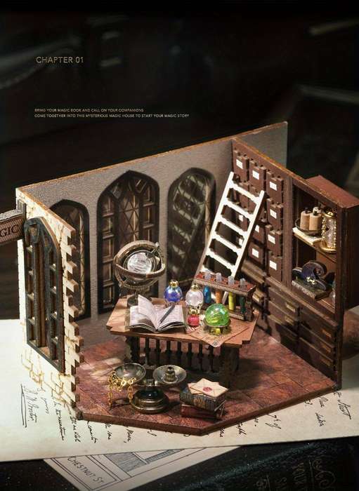 Building Toy Architectural Model Toy Set Style Lv 003 Magic House