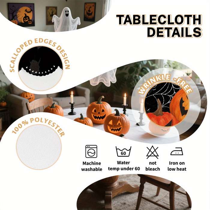 Halloween tablecloth decoration size Rectangle 60x120inch or 152x305cm